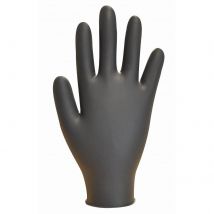 Polyco Black Nitrile Powder Free Disposable Gloves L Pack of 100