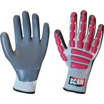 Scan Anti Impact Latex Cut 5 Gloves Grey / Pink 2XL