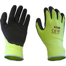 Scan Mens Foam Latex Coated Gloves Yellow M
