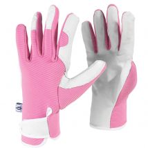 Kew Gardens Leather Palm Gardening Gloves Pink S