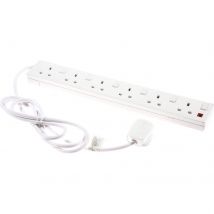 SMJ Surge Protected 6 Socket Extension Lead with Switches 240v