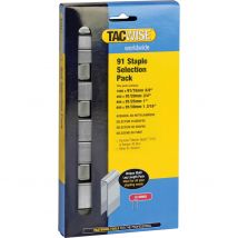 Tacwise 91 Divergent Point Staples Assorted Pack of 2800