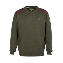 Percussion - Pull Chasse Brodé Col Rond - Taille L