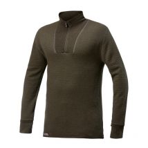 WoolPower - Tee-shirt Ml Unisexe Col Montant Zippé 200 Woolpower - Kaki - Taille 3XL