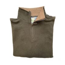 Lovergreen - Sweat Col Zippé - Chocolat - Taille L