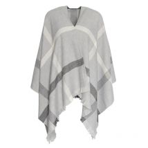 Barbour - Poncho Blair Windowpane Femme - Gris