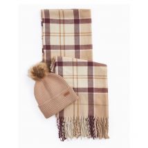 Barbour - Set Bonnet Et Écharpe Dover - Muted Cabernet