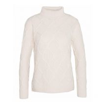 Barbour - Pull Col Roulé Burne Femme - Blanc - Taille 10/S