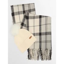 Barbour - Set Bonnet Et Écharpe Dover - Monochrome Tartan
