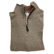 Lovergreen - Sweat Col Zippé - Chataigne - Taille S