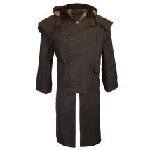 Walker & Hawkes - Manteau Ciré Stockman - Marron - Taille S