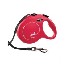Flexi - Laisse New Classic Sangle - Rouge - Taille XS (3 m)