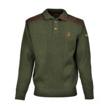 Percussion - Pull Chasse Brodé Col Cheminée - Taille XL