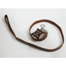 Januel - Laisse Plate Cuir Vieilli 18mm