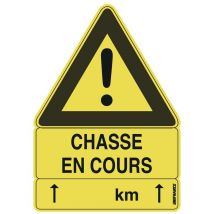 Unifrance - Panneau Triangulaire Chasse En Cours