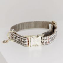 Kentucky - Collier Pour Chien Pied-de-poule - Beige