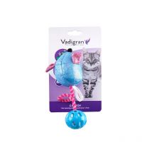Vadigran - Jouet Pour Chat "souris Tissu, Queue Élastique Et Grelot"