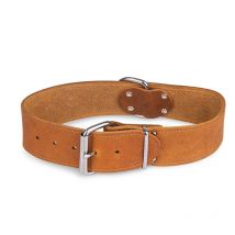 Vadigran - Collier Large Cuir Huilé 55cmx40mm L - Cognac