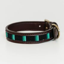 Kentucky - Collier Pour Chien Perles Faites Main - Noir