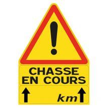 Verney-Carron - Panneau Signalisation Triangulaire Chasse En Cours