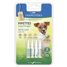 Francodex - Pipettes Insectifuges Pour Chiots Et Petits Chiens X4