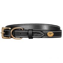 Dy'on - Collier Pour Chien Cuir Plat - Noir