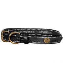 Dy'on - Collier Pour Chien Avec Surpiqure Decorative - Noir