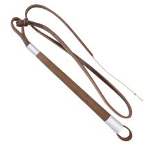 Pisteurs - Fouet De Venerie Manche Bois Flotte Cuir Plate