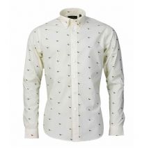 Laksen - Chemise Homme Hig & Wide Hen's - Crème - Taille L
