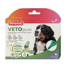 Beaphar - Pipettes Répulsives Antiparasitaires Eucalyptus Vetopure Chien Béaphar