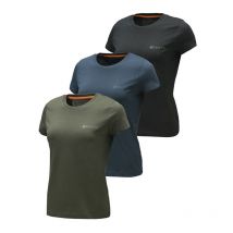 Beretta - Pack De 3 T-shirts Pour Femme - Bleu / Kaki / Noir