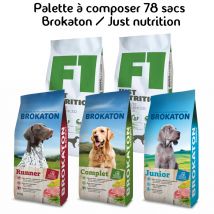 Palette Croquette - Palette À Composer 78 Sacs Brokaton/ Just Nutrition