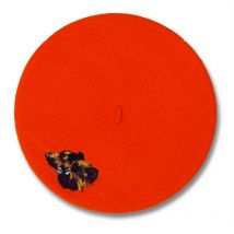 Lovergreen - Béret Orange Fluo Avec Broderie
