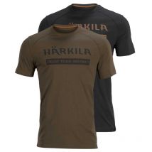 Härkila - Pack 2 T-shirts Logo Härkila - Willow green/Black - Taille 3XL