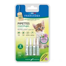 Francodex - Pipettes Insectifuge Formule Renforcée Chaton X4