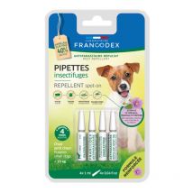 Francodex - Pipettes Insectifuges Spot-on Chiot / Petit Chien X4