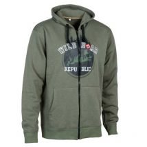 Percussion - Sweatshirt Zippé Wild Boar Republic - Kaki - Taille XL