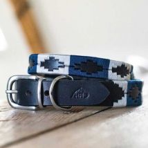 HFI - Collier Pour Chien Polo - Noir / Marine / Argenté