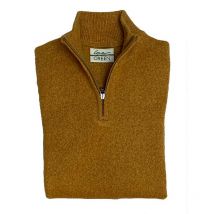 Lovergreen - Pull Col Zippé Lambswool - Jaune - Taille M