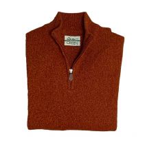 Lovergreen - Pull Col Zippé Lambswool - Rouille