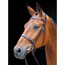 Nature Horse - Bridon Cuir Plat Salisbury - Marron - Taille Cheval