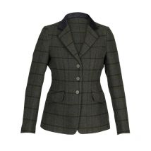 Nature Horse - Veste D'Équitation En Tweed Saratoga - Dark green check - Taille 32 / 36FR