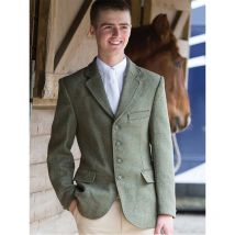 Nature Horse - Veste D'Équitation En Tweed À Carreaux Homme 720g - Kaki