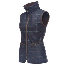 Nature Horse - Gilet En Tweed Imprimé Pour Femmes Perth Baleno - Marine