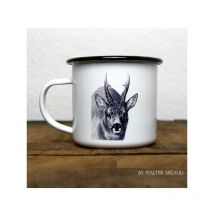 Effet Nature - Mug Métal Émaillé Regards Sauvages Chevreuil By Walter Arlaud