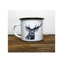Effet Nature - Mug Métal Émaillé Regards Sauvage Le Cerf By Walter Arlaud
