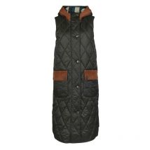 Barbour - Gilet Long Sans Manches Mickley Femme - Sage / Ancient - Taille 10 / S