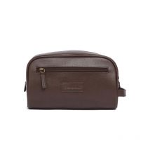 Barbour - Trousse De Toilette En Cuir - Marron