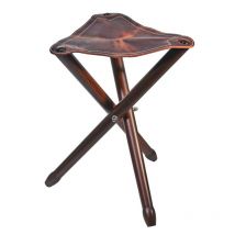 Unifrance - Trépied De Chasse Siège Cuir Et Pieds En Bois Pisteurs