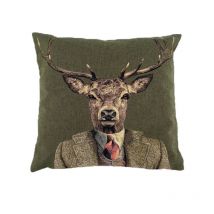 Lovergreen - Coussin Tête De Cerf Avec Cravate
